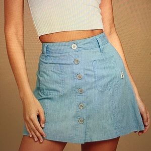 Lulu’s Light Blue Chambray Mini Skirt